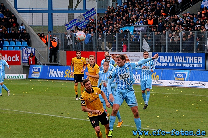 Chemnitzer FC - SG Dynamo Dresden 2:2 (1:2)